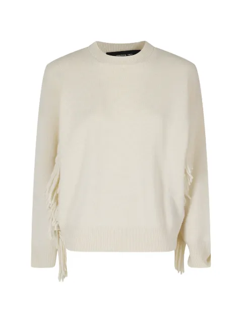 Federica Tosi fringe-detail sweater Neutrals 32014352099