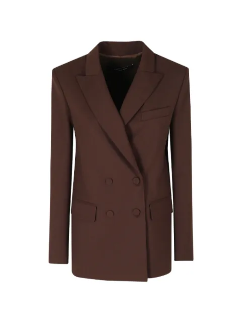 Federica Tosi double-breasted peaked-lapel blazer Brown 30303303