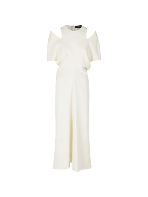 Federica Tosi cold-shoulder draped midi dress White 31220313