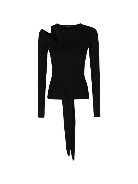 Federica Tosi cut-out tie-waist sweater Black 32005350