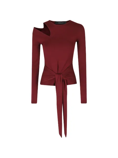 Federica Tosi cut-out tie-fastening sweater Red 32005350