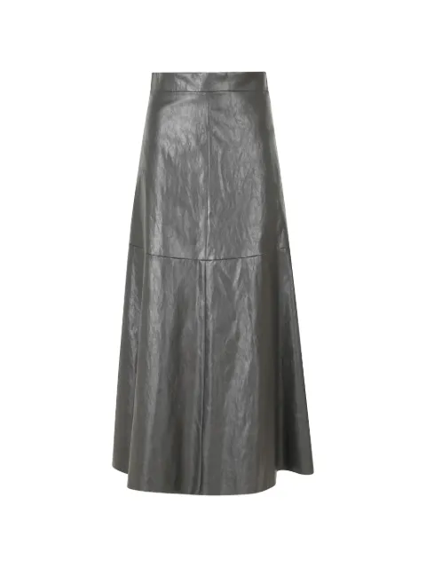 Federica Tosi crinkled-effect A-line midi skirt Grey 30700302
