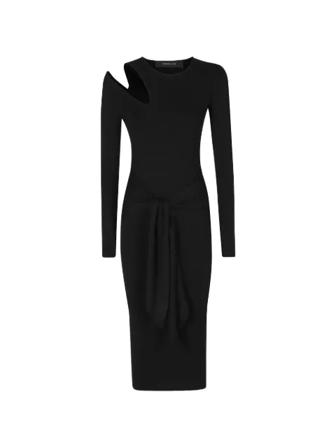 Federica Tosi cut-out tie-waist midi dress Black 32302350099