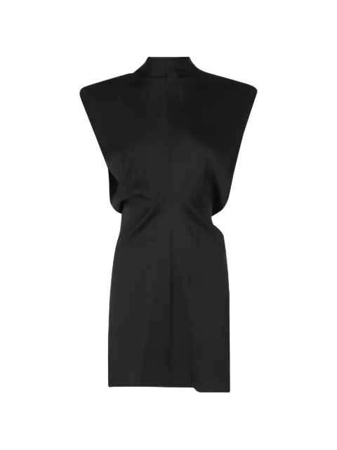Federica Tosi padded-shoulder sleeveless mini dress Black 31211311