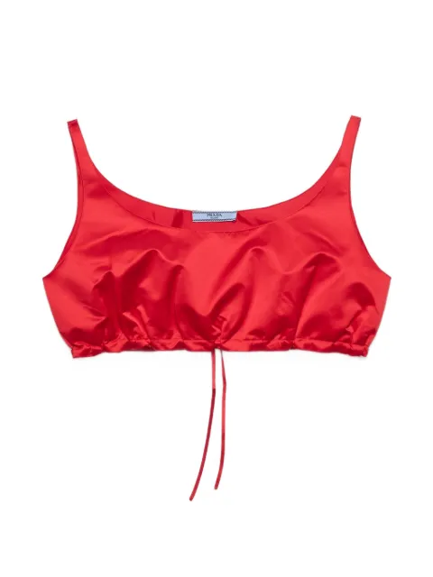 Prada duchesse crop top Red P924OSOOO1653