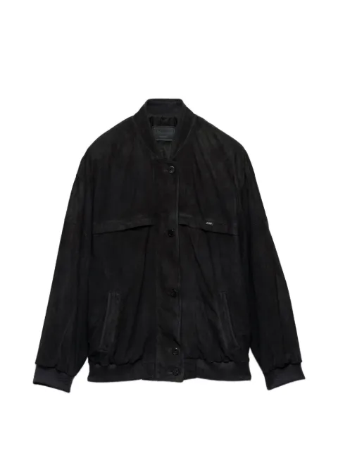 Prada suede blouson jacket Grey 58A285SOOO180Y