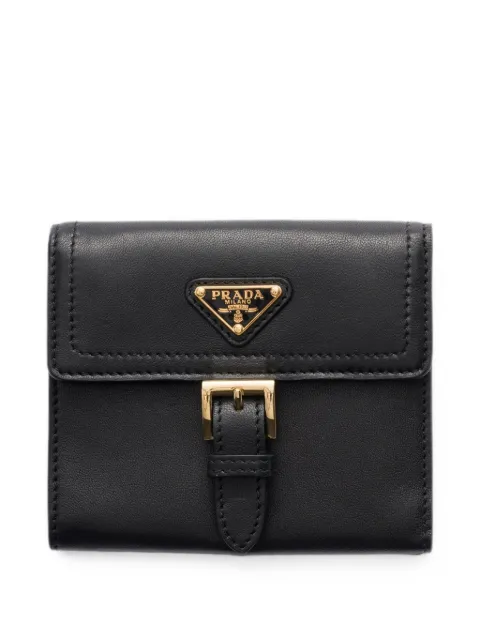 Prada small nappa leather wallet Black 1MH0602G6Y