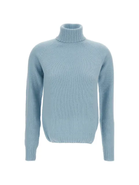 Drumohr roll-neck raglan-sleeved sweater Blue L5W114TL