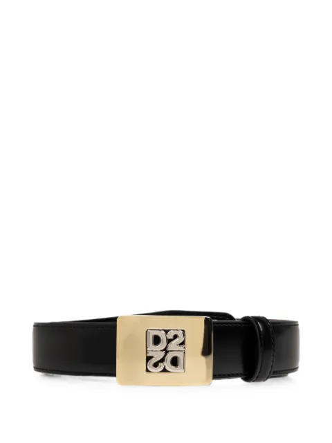 DSQUARED2 logo-plaque leather belt Black BEM070601509125