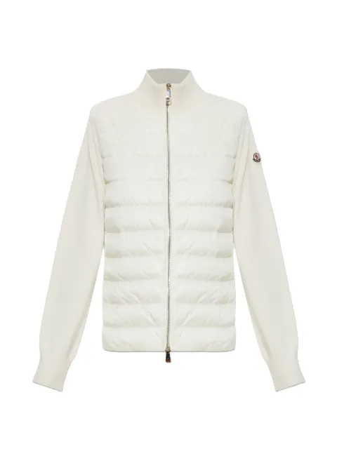 Moncler quilted padded cardigan White L20939B00036M1131