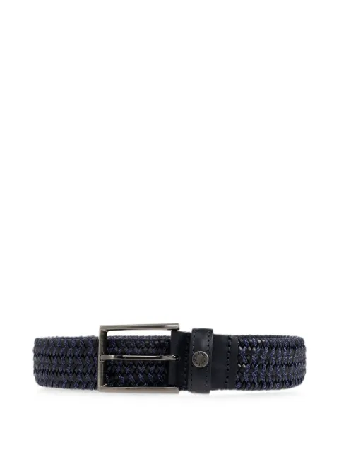 Paul & Shark braided leather belt Black 163160220