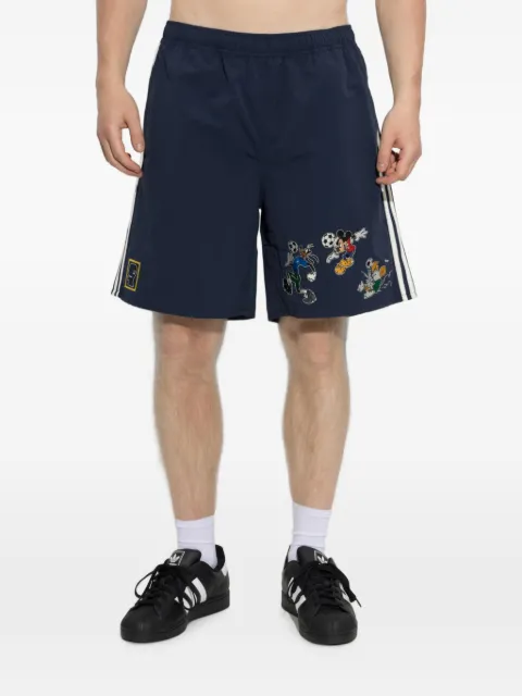 adidas x Disney x Brain Dead cartoon-appliqué track shorts Blue KR5174