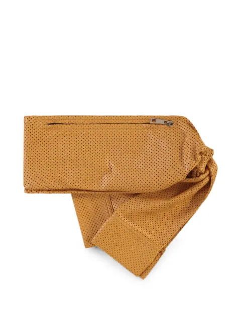 Cédric Charlier perforated-design belt bag Neutrals A31033972