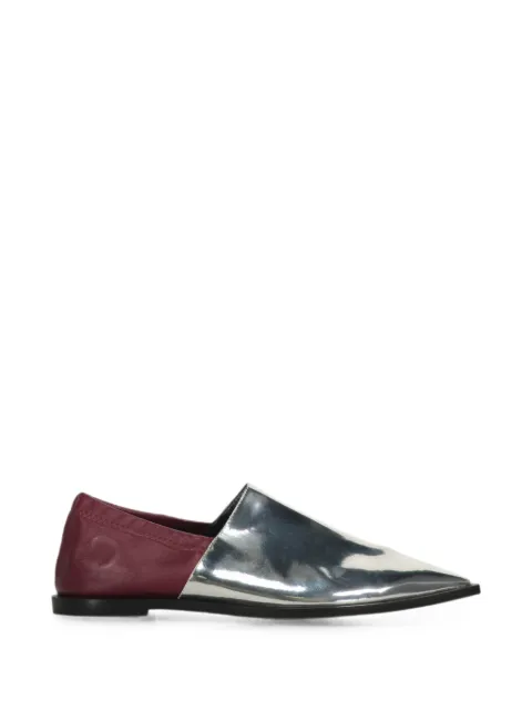 Cédric Charlier pointed-toe loafers Silver A32029073