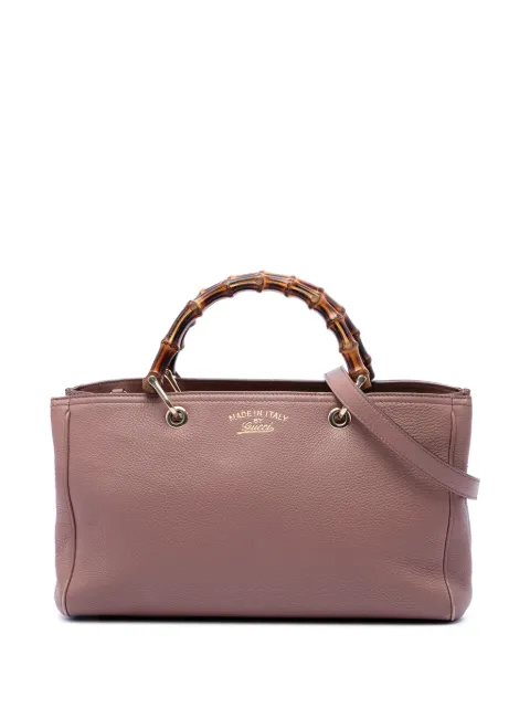 Gucci Pre-Owned 2016-2026 Medium Calfskin Bamboo Shopper satchel Pink YHPBZD31V792FMUH