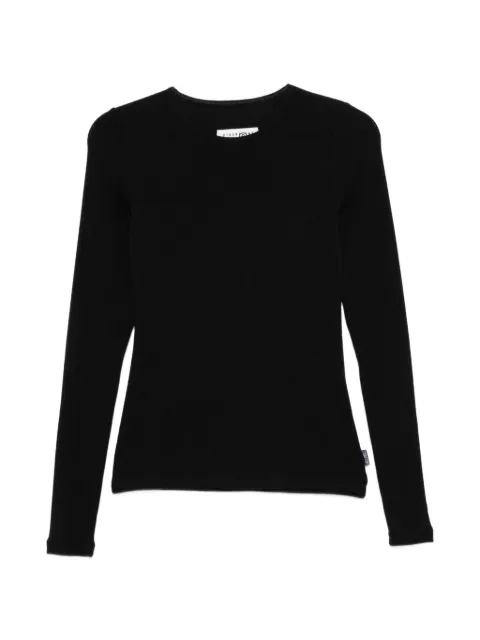 MM6 Maison Margiela ribbed-knit long-sleeve top Black S52NH0042M20122