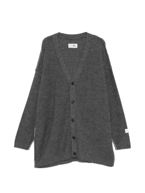 MM6 Maison Margiela button-fastening oversized cardigan Grey S52HP0042M13289