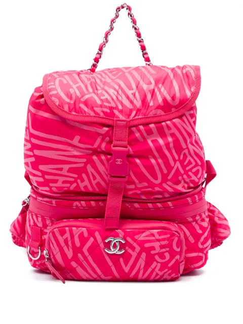 CHANEL Pre-Owned 2021-2026 Printed Nylon Coco Neige Convertible backpack Pink T5NQ5CSJXNBVEYSJ