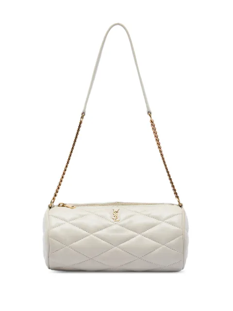 Saint Laurent Pre-Owned 2022 Mini Quilted Lambskin Sade Tube Bag shoulder bag White RFG7UZKPYIIIYD6U