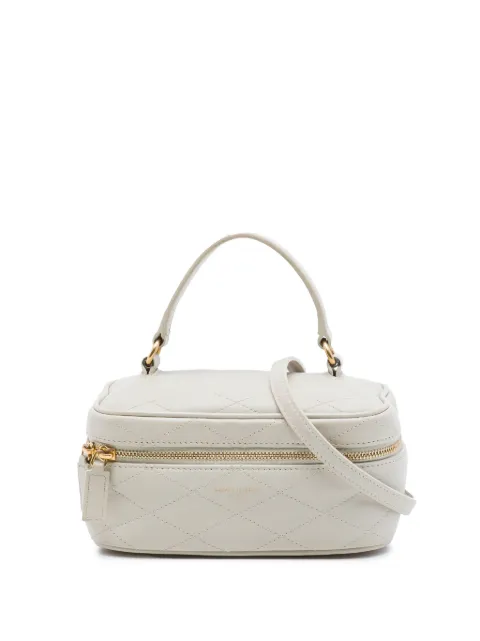 Saint Laurent Pre-Owned 2021 Mini Quilted Lambskin Gaby Vanity Bag satchel White R20RQK9P5CU0MRL3