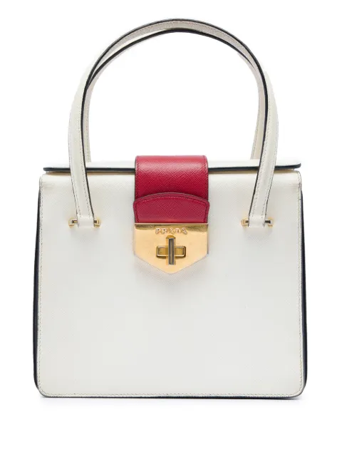Prada Pre-Owned 2000-2026 Mini Saffiano Turnlock handbag White KX6NEUL2V2CWJZTZ