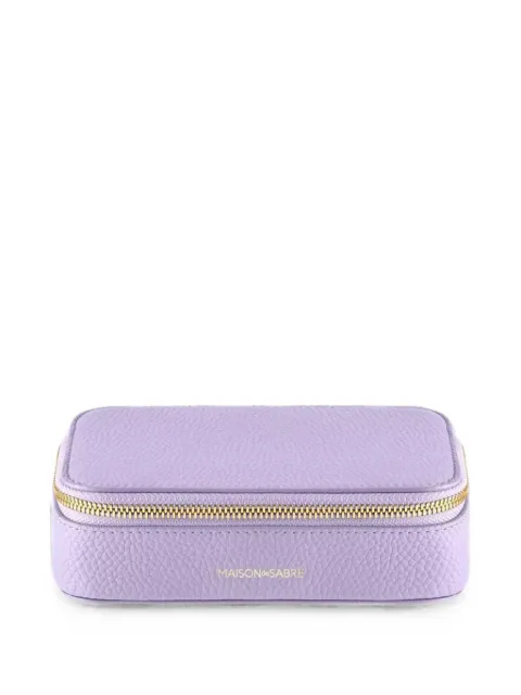 MAISON de SABRÉ full-grain leather jewellery case Purple JECA