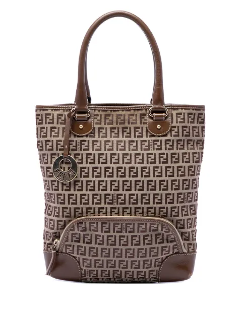 Fendi Pre-Owned 2000-2010 Zucchino Canvas Chef Front Pocket Shopping tote bag Neutrals 3JY5TDNSSPC9M8OS
