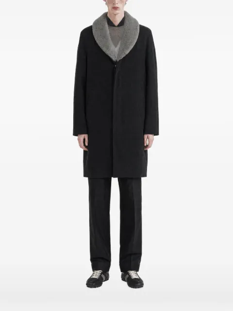 Maison Margiela shearling-collar coat Black S50AA0167M35919