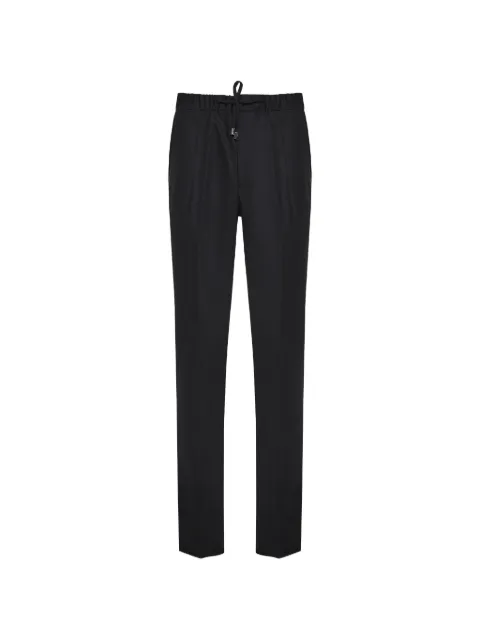 Enrico Mandelli drawstring-waist pleated trousers Black GYM02B4442
