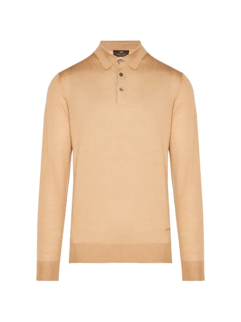 Enrico Mandelli long-sleeve polo shirt Neutrals A9K0165423