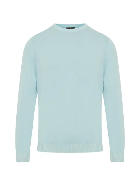 Enrico Mandelli crew-neck ribbed-trim sweater Blue A8K0325379