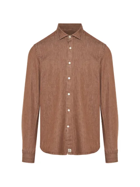 Sonrisa long-sleeve button-down shirt Brown L9LW6152
