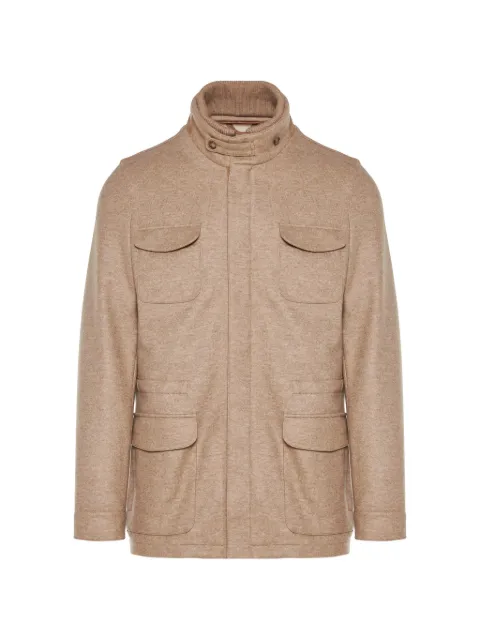 Enrico Mandelli multi-pocket high-neck jacket Neutrals 2T750A5428