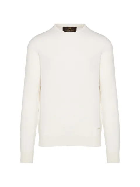 Enrico Mandelli logo-plaque sweater Neutrals 2K076A5268