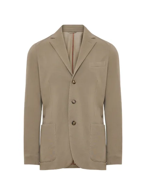 Enrico Mandelli notched-lapel single-breasted blazer Neutrals A8T5224321