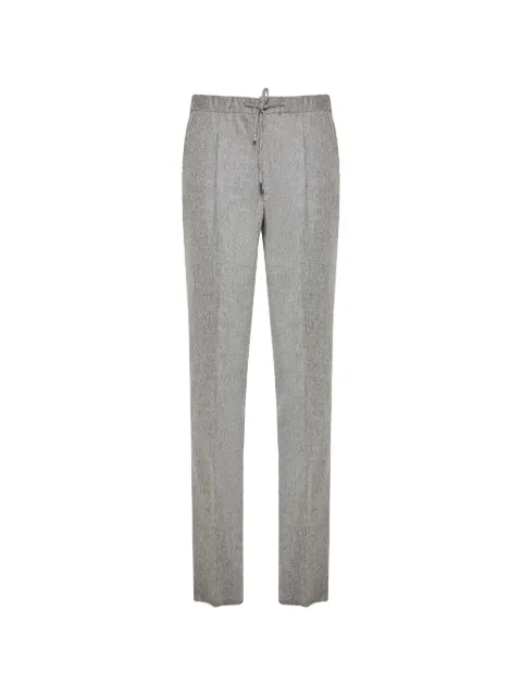 Enrico Mandelli drawstring-fastening pleated trousers Grey GYM02B4442