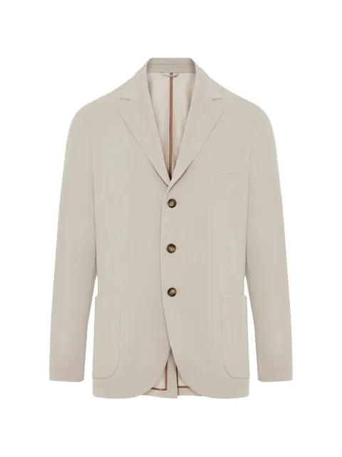 Enrico Mandelli single-breasted notch-lapel blazer Neutrals A8T5224321