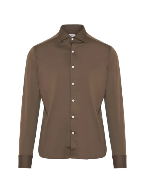 Sonrisa long-sleeve button-up shirt Brown FJ15B878J133