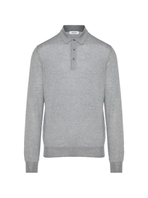 Gran Sasso long-sleeve knitted polo shirt Grey 1479045132