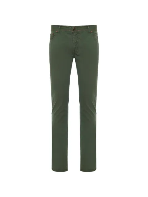 Richard J. Brown Tokyo logo-patch straight-leg trousers Green T242