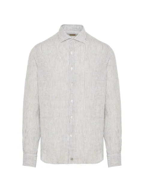 Sonrisa striped long-sleeve shirt White L9H1105B878