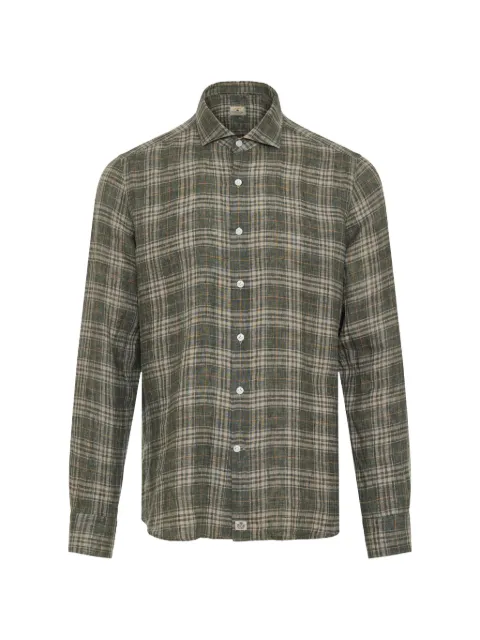 Sonrisa check-pattern long-sleeve shirt Green TD5122B878