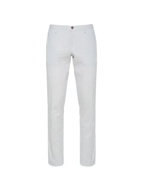 BOSS logo-plaque slim-fit trousers White 50385095