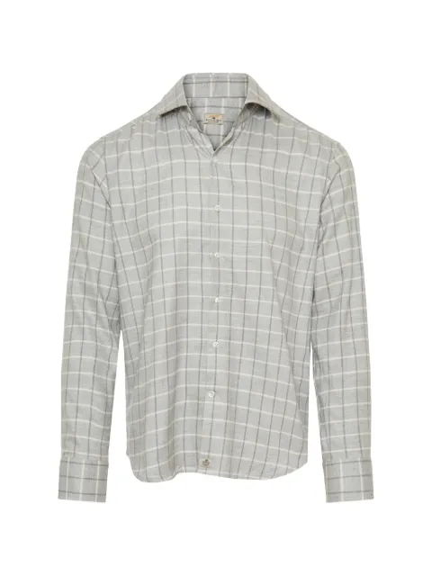Sonrisa check-pattern long-sleeve shirt Grey B878U7142