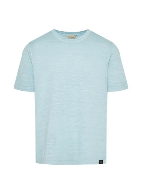 Gran Sasso slub-texture side-slit T-shirt Blue 4311223503