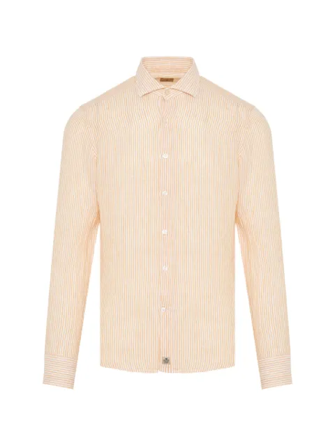 Sonrisa vertical-stripe long-sleeve shirt Orange L9H1105B878