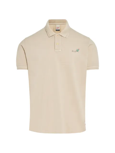 BOB logo-print piqué polo shirt Neutrals DIS0162
