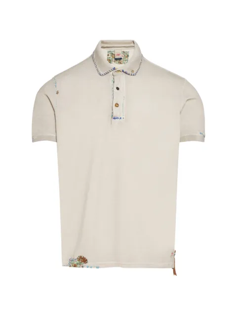 BOB embroidered piqué polo shirt Neutrals R00582