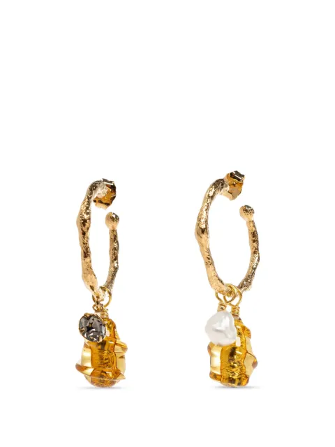 Forte Forte pearl-embellished hoop earrings Gold 15168MYJEWEL