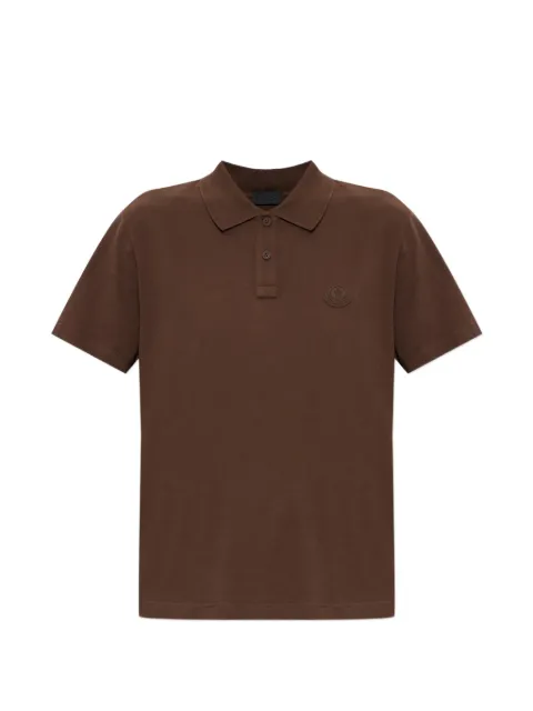 Moncler logo-patch polo shirt Brown L10938A0000389AZ0